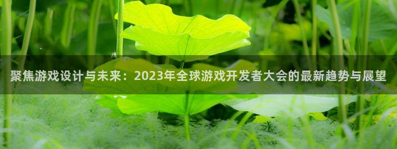 沐鸣2注册说来77542：聚焦游戏设计与未来：2023年全球游戏开发者大会的最新趋势与展望