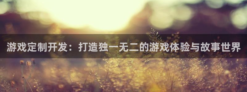 沐鸣2app：游戏定制开发：打造独一无二的游戏体验与故事世界
